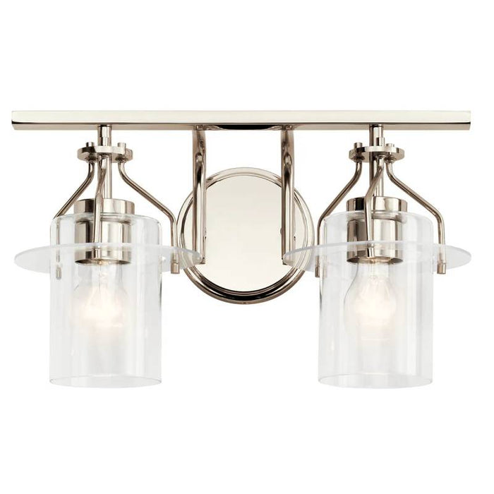 Kichler 55078 Everett 2-lt 16" Wide Vanity Light-Polished Nickel