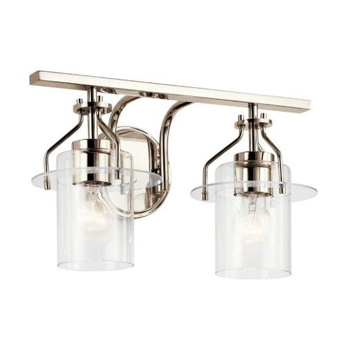 Kichler 55078 Everett 2-lt 16" Wide Vanity LightKichler 55078 Everett 2-lt 16" Wide Vanity Light-Polished Nickel