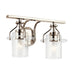 Kichler 55078 Everett 2-lt 16" Wide Vanity LightKichler 55078 Everett 2-lt 16" Wide Vanity Light-Polished Nickel