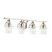 Kichler 55080 Everett 4-lt 34" Vanity Light-Polished Nickel