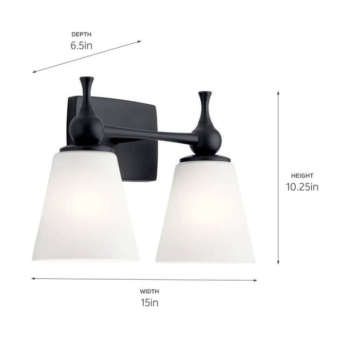 Kichler 55091 Cosabella 2-lt 15" Vanity Light