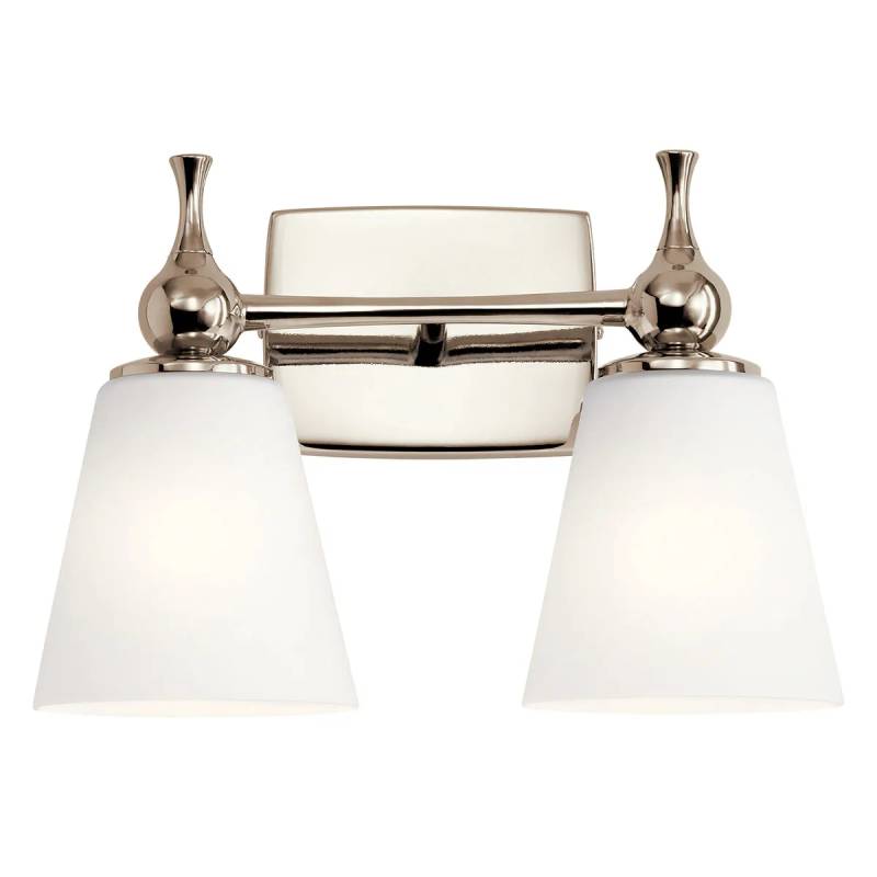 Kichler 55091 Cosabella 2-lt 15" Vanity Light-Polished Nickel