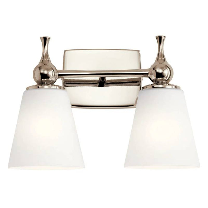 Kichler 55091 Cosabella 2-lt 15" Vanity Light-Polished Nickel