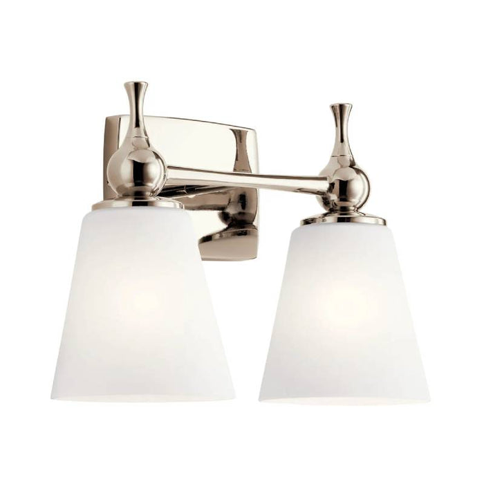 Kichler 55091 Cosabella 2-lt 15" Vanity Light-Polished Nickel