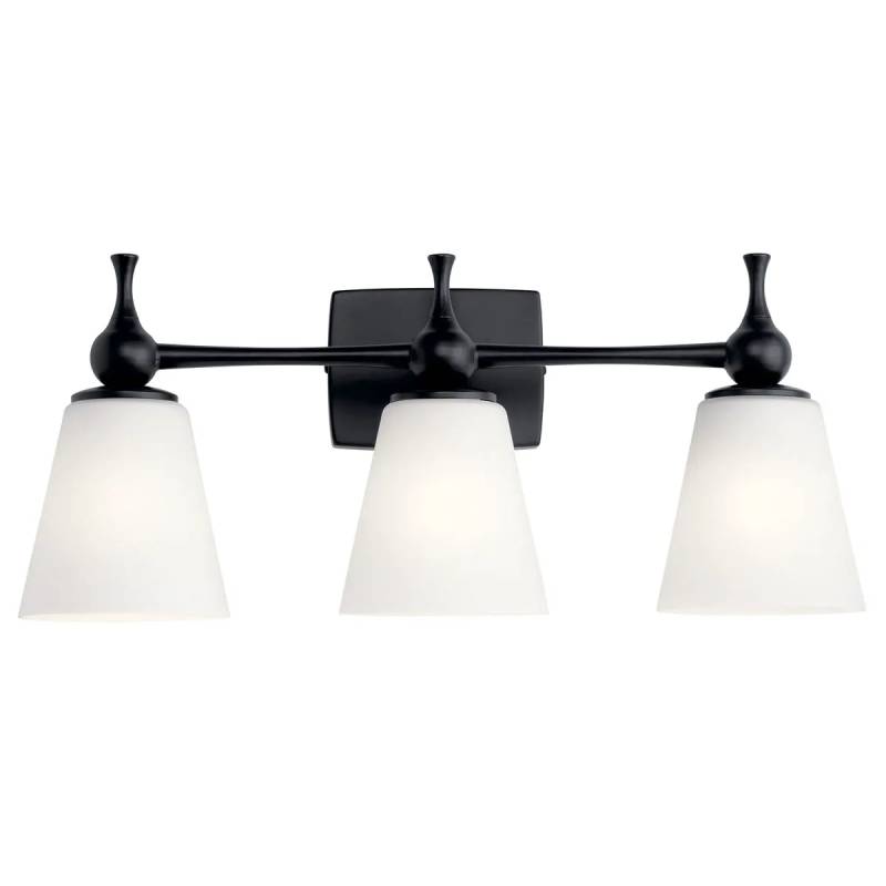 Kichler 55092 Cosabella 3-lt 24" Vanity Light-Black