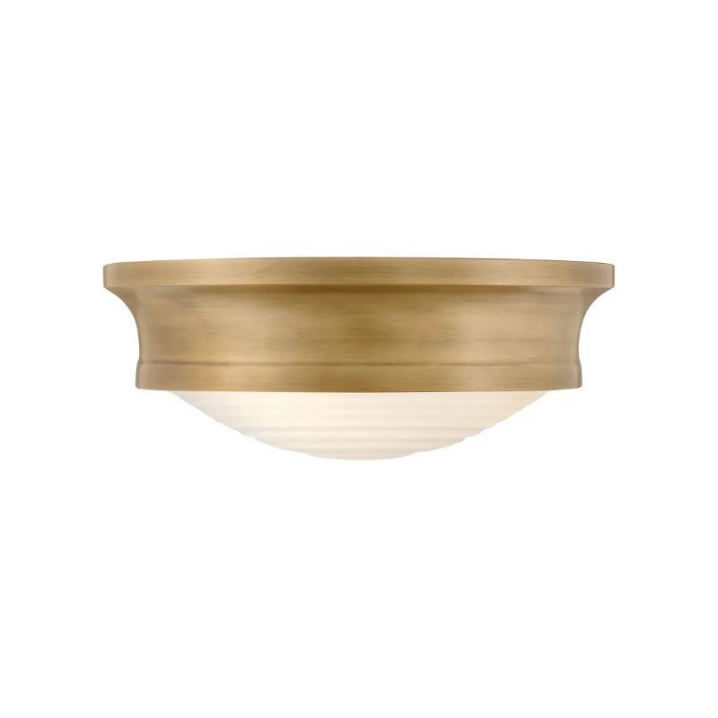 Hinkley 45123 Ellis 3-lt 14" LED Flush Mount - Heritage Brass