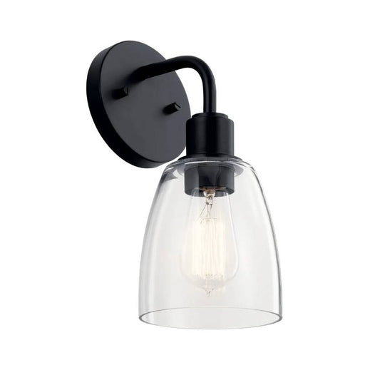 Kichler 55100 Meller 1-lt 11" Tall Wall Sconce-Black