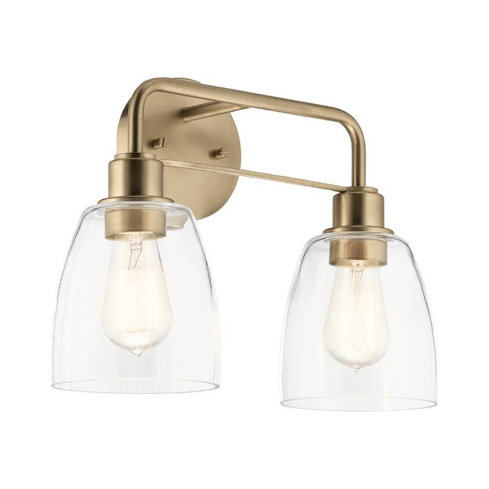 Kichler 55101 Meller 2-lt 15" Vanity Light-Champagne Bronze