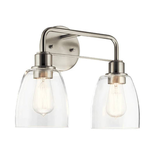 Kichler 55101 Meller 2-lt 15" Vanity Light-Brushed Nickel