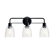 Kichler 55102 Meller 3-lt 24" Vanity Light-Black