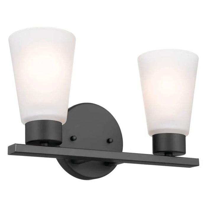 Kichler 55120 Stamos 2-lt 13" Vanity Light-Black