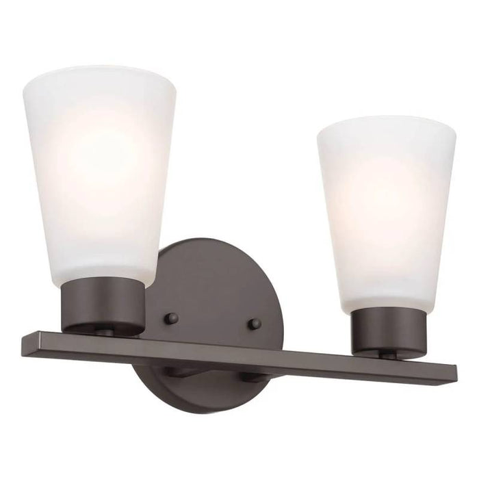 Kichler 55120 Stamos 2-lt 13" Vanity Light-Olde Bronze