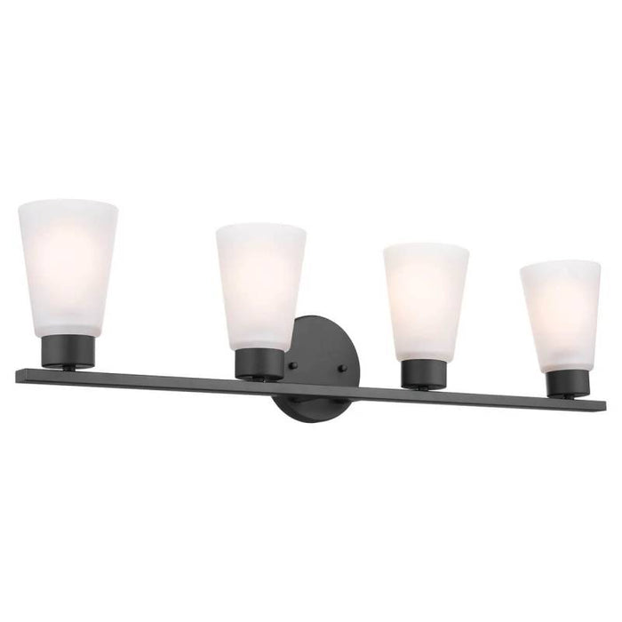 Kichler 55122 Stamos 4-lt 31" Vanity Light-Black