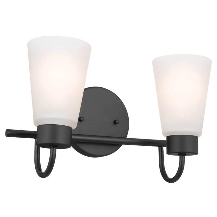 Kichler 55125 Erma 2-lt 14" Vanity Light-Black