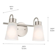 Kichler 55125 Erma 2-lt 14" Vanity Light