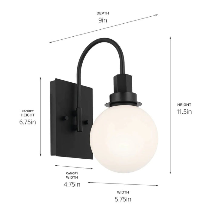 Kichler 55149 Hex 1-lt 12" Tall Wall Sconce