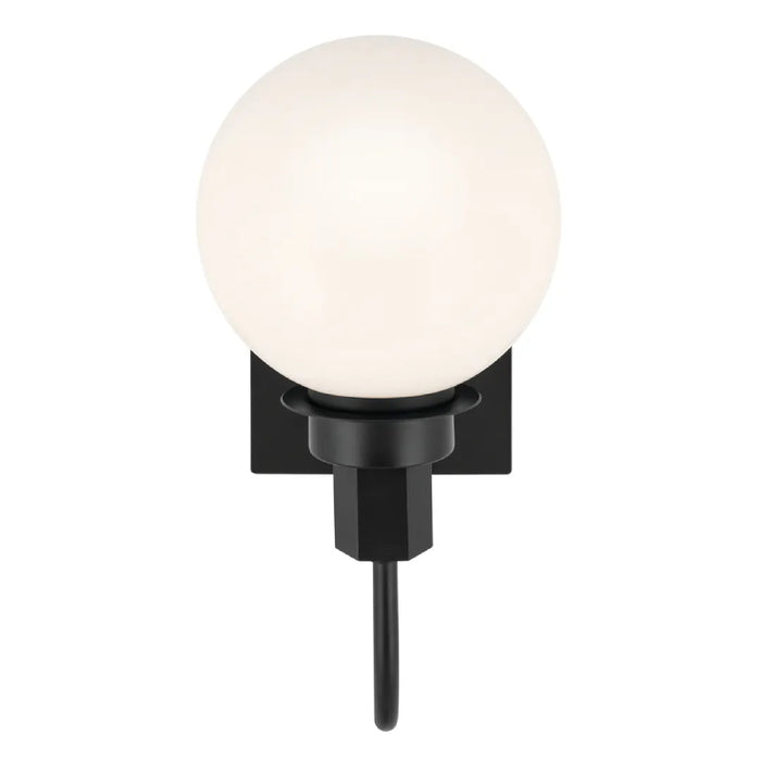 Kichler 55149 Hex 1-lt 12" Tall Wall Sconce-Black