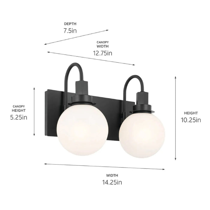 Kichler 55150 Hex 2-lt 14" Vanity Light