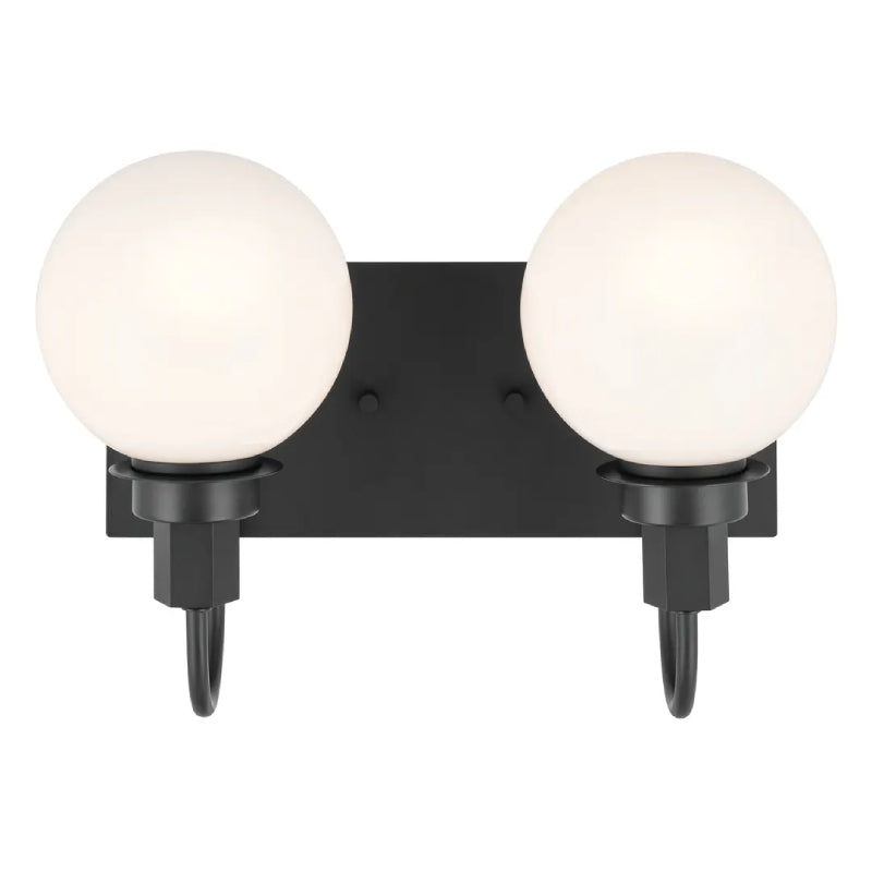 Kichler 55150 Hex 2-lt 14" Vanity Light-Black
