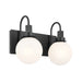 Kichler 55150 Hex 2-lt 14" Vanity Light-Black