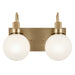 Kichler 55150 Hex 2-lt 14" Vanity Light-Champagne Bronze