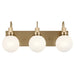 Kichler 55151 Hex 3-lt 23" Vanity Light-Champagne Bronze