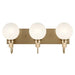 Kichler 55151 Hex 3-lt 23" Vanity Light-Champagne Bronze