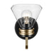 Kichler 55153 Farum 1-lt 10" Tall Wall Sconce - Black Clear Glass