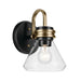 Kichler 55153 Farum 1-lt 10" Tall Wall Sconce - Black Clear Glass