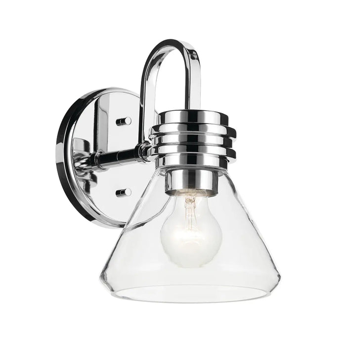 Kichler 55153 Farum 1-lt 10" Tall Wall Sconce - Chrome Clear Glass