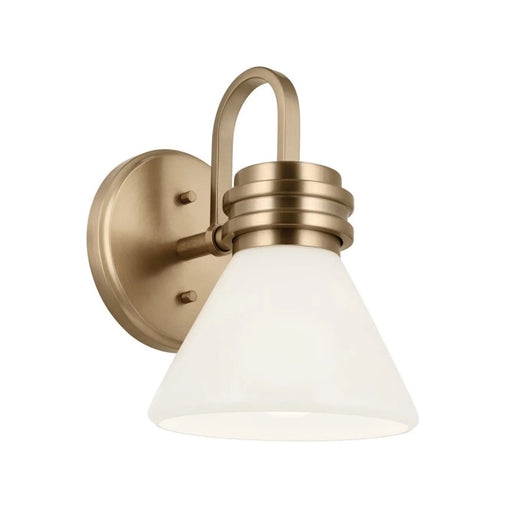 Kichler 55153 Farum 1-lt 10" Tall Wall Sconce - Champagne Bronze Opal Glass