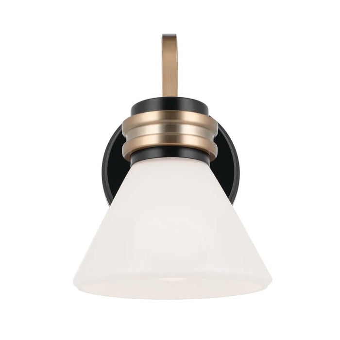 Kichler 55153 Farum 1-lt 10" Tall Wall Sconce - Black Opal Glass