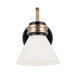Kichler 55153 Farum 1-lt 10" Tall Wall Sconce - Black Opal Glass