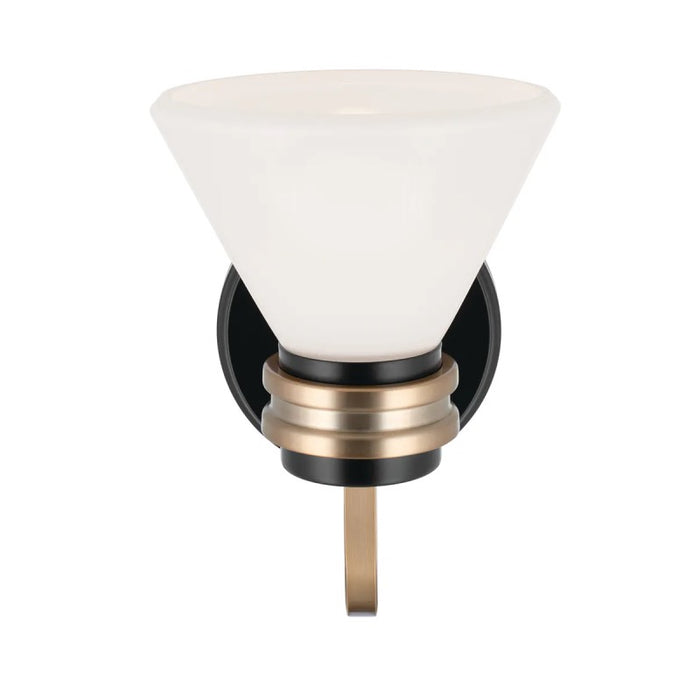Kichler 55153 Farum 1-lt 10" Tall Wall Sconce - Black Opal Glass