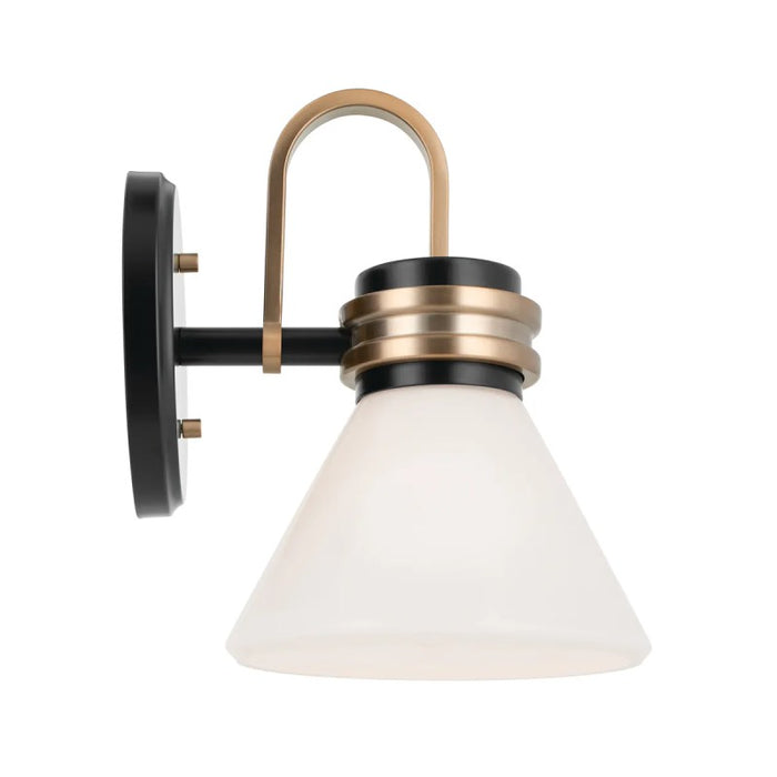Kichler 55153 Farum 1-lt 10" Tall Wall Sconce - Black Opal Glass