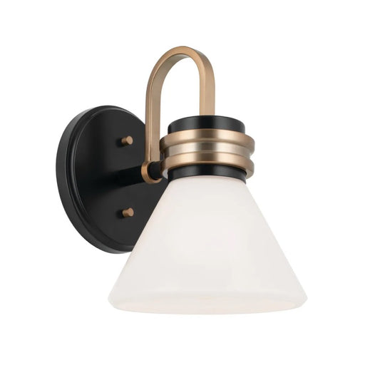 Kichler 55153 Farum 1-lt 10" Tall Wall Sconce - Black Opal Glass