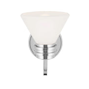 Kichler 55153 Farum 1-lt 10" Tall Wall Sconce - Chrome Opal Glass