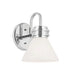 Kichler 55153 Farum 1-lt 10" Tall Wall Sconce - Chrome Opal Glass