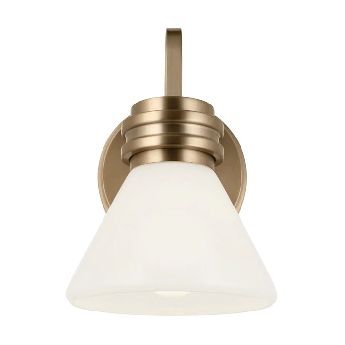 Kichler 55153 Farum 1-lt 10" Tall Wall Sconce - Champagne Bronze Opal Glass