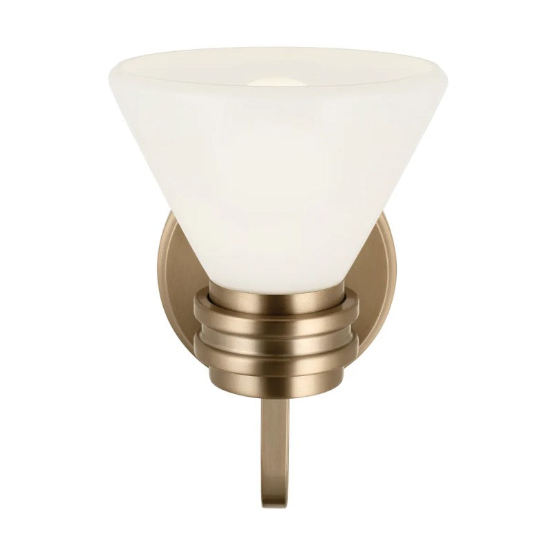 Kichler 55153 Farum 1-lt 10" Tall Wall Sconce - Champagne Bronze Opal Glass