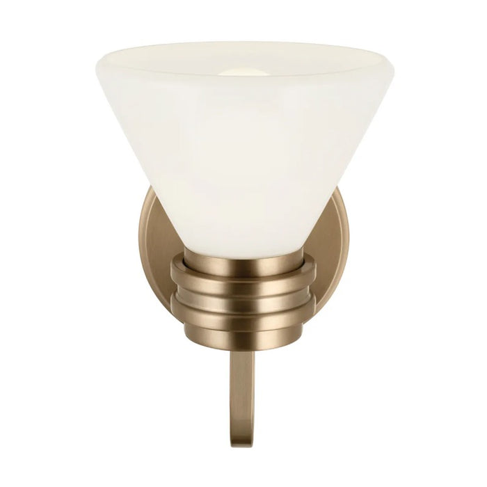 Kichler 55153 Farum 1-lt 10" Tall Wall Sconce - Champagne Bronze Opal Glass