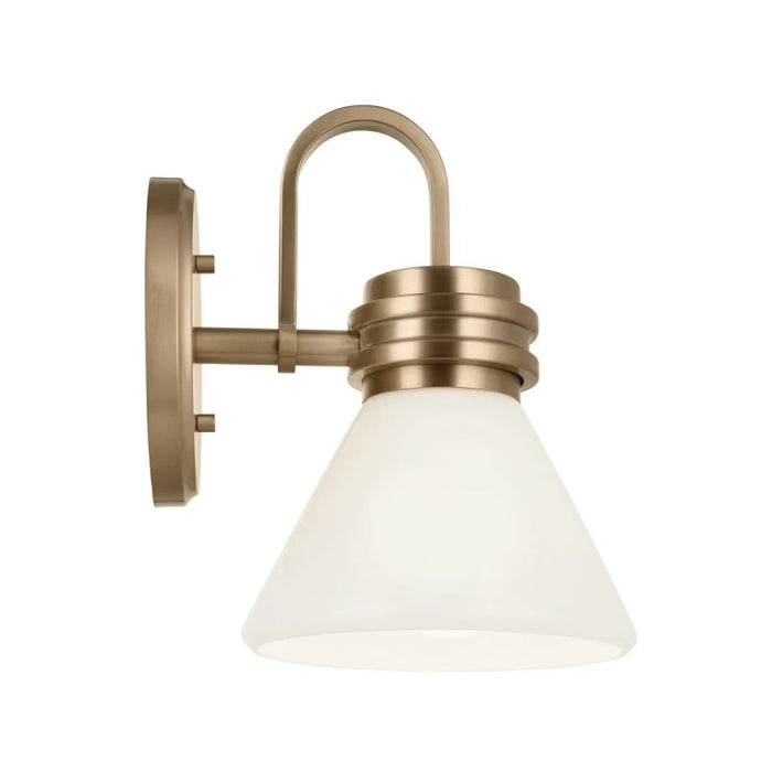 Kichler 55153 Farum 1-lt 10" Tall Wall Sconce Champagne Bronze Opal Glass