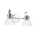 Kichler 55154 Farum 2-lt 19" Vanity Light - Chrome Clear Glass