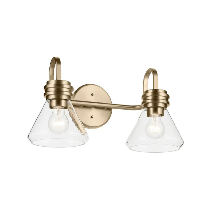 Kichler 55154 Farum 2-lt 19" Vanity Light - Champagne Bronze Clear Glass
