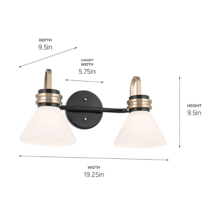 Kichler 55154 Farum 2-lt 19" Vanity Light