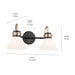Kichler 55154 Farum 2-lt 19" Vanity Light