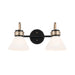 Kichler 55154 Farum 2-lt 19" Vanity Light-Black Opal Glass