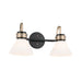 Kichler 55154 Farum 2-lt 19" Vanity Light-Black Opal Glass