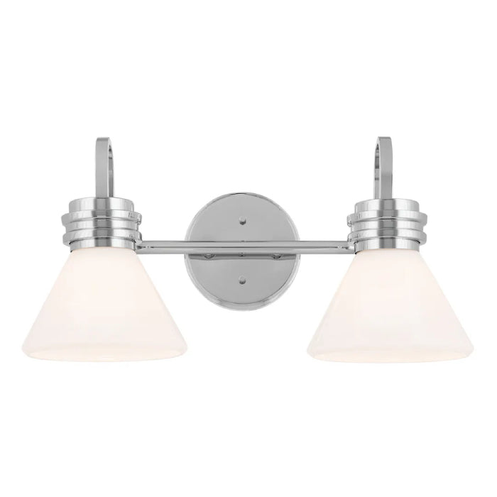 Kichler 55154 Farum 2-lt 19" Vanity Light-Chrome Opal Glass