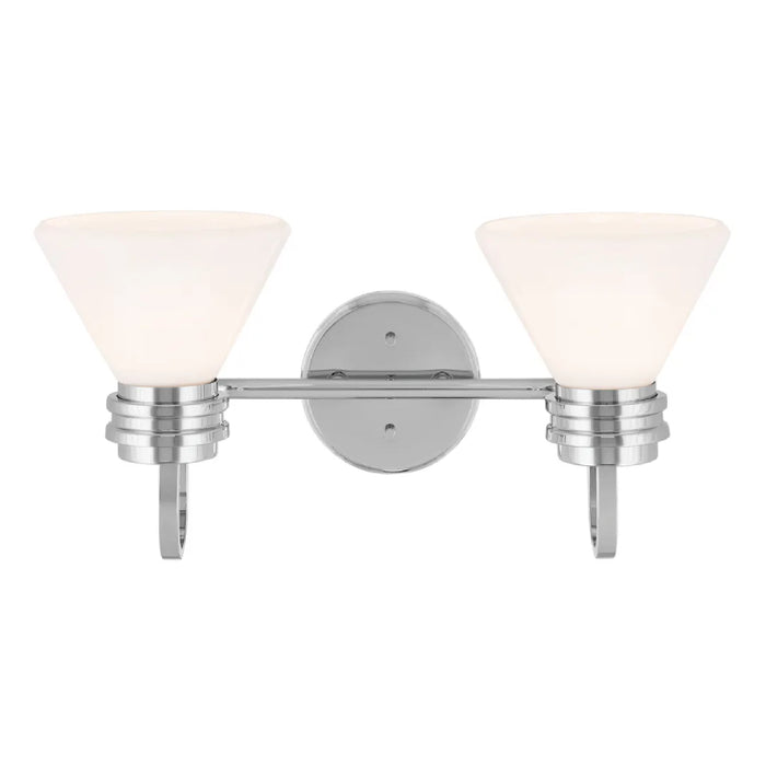 Kichler 55154 Farum 2-lt 19" Vanity Light-Chrome Opal Glass